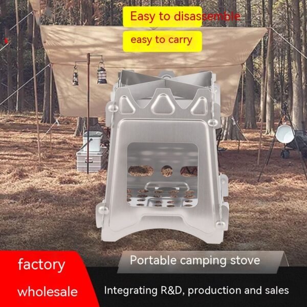 Outdoor Camping Portable Stainless Steel Folding Camping Stove